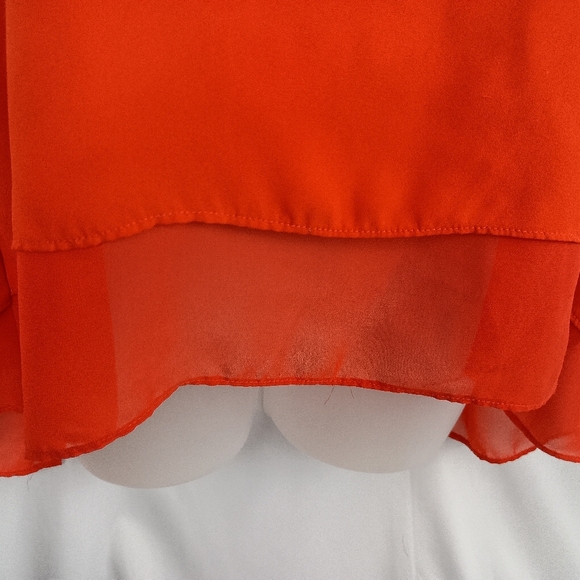 BKE Spring Summer Dopamine Orange Lightweight Flowy Sleeveless Tank Top (#69) - Picture 3 of 7